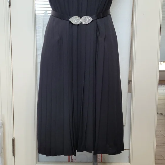 Polo Ralph Lauren Black Pleated Sleeveless Dress - Picture 4 of 10